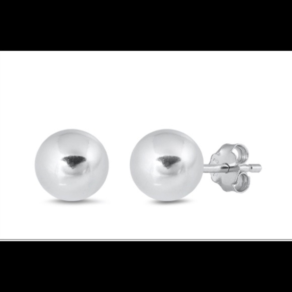 STERLING SILVER BALL EARRINGS